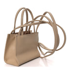 Vegan Leather Small Shopping Bag Cream