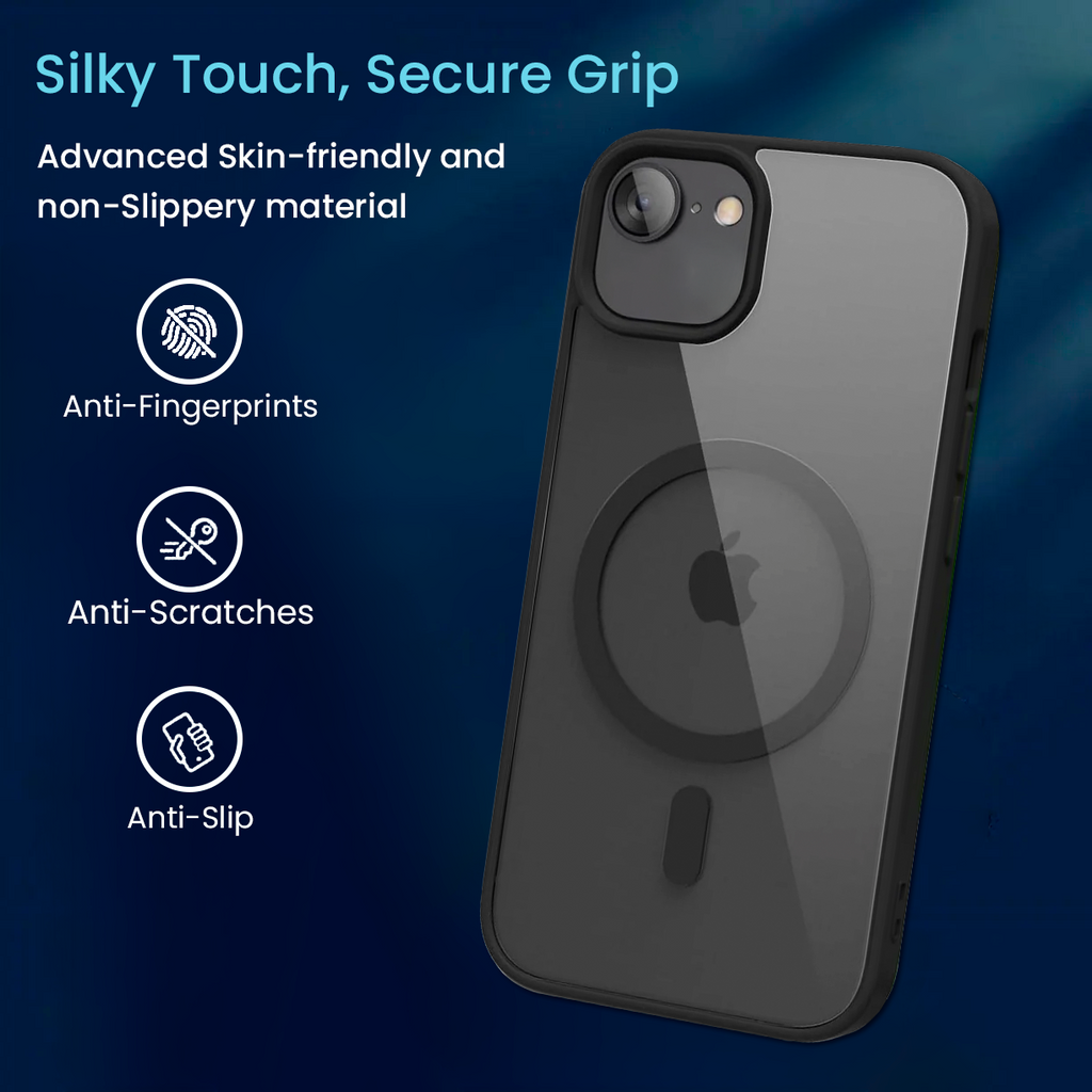 [DIS] Entronix [Magnetic] Case Compatible with iPhone 17e - [Clear Back] Soft Matte Frame
