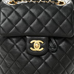 Calfskin Quilted Mini Urban Spirit Backpack Black