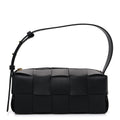 Lambskin Maxi Intrecciato Small Brick Cassette Bag Black