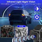 1080P FUD 3 Channel WiFi Dash Cam 170° Wide Angle Triple Car Camera With IR Night G-Sensor Motion Detection Loop Recording App Control Support 128G Max