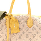 Monogram Denim Speedy Round Yellow