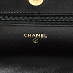 Lambskin Quilted Chanel 19 Wallet On Chain WOC Black