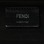 Recycled Fabric Jacquard Vitello Astro FF 1974 Mini Baguette Trunk Asfalto Black