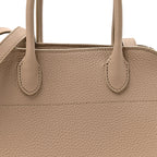 Grained Calfskin Soft Margaux 10 Bag Dark Taupe