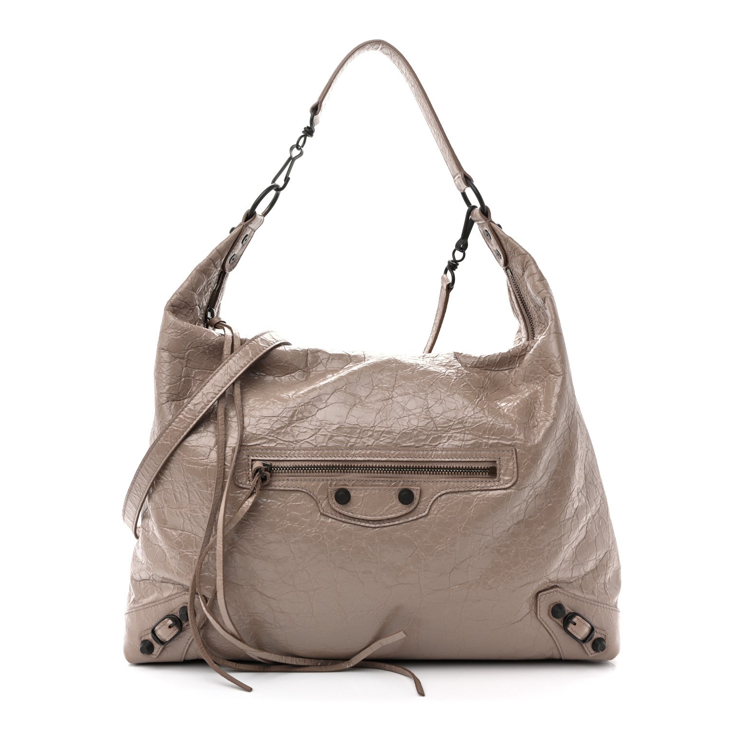 Arena Lambskin Classic Hardware Medium Le City Hobo Bag Sesame