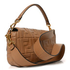 Nappa FF 1974 Embossed Baguette Miele Scuro