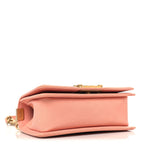 Caviar Quilted Small Boy Flap Light Pink