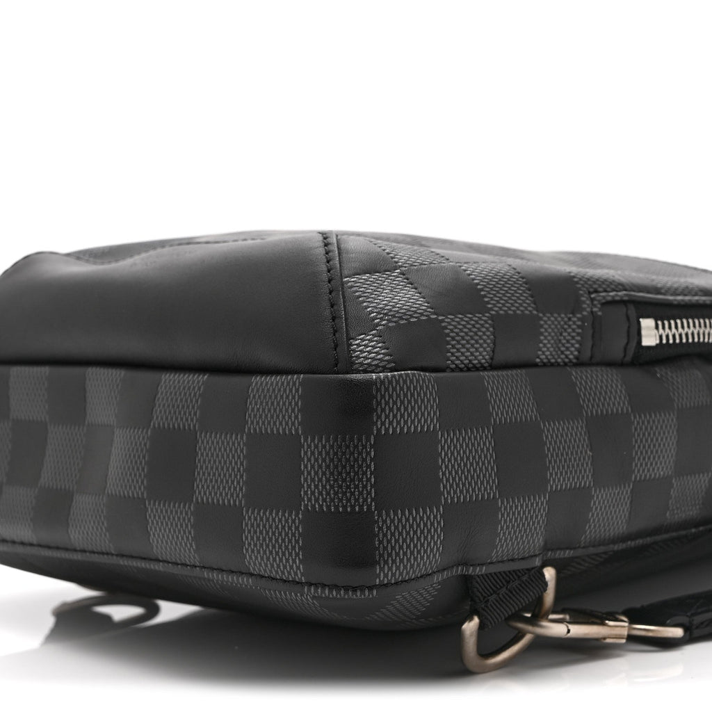 Damier Graphite Avenue Sling Bag Onyx Silver