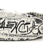 Agneau Arena Graffiti Le Cagole Shoulder Bag XS White Black
