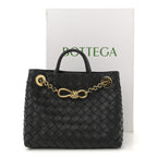 Nappa Intrecciato Small Andiamo With Chain Shoulder Bag Black