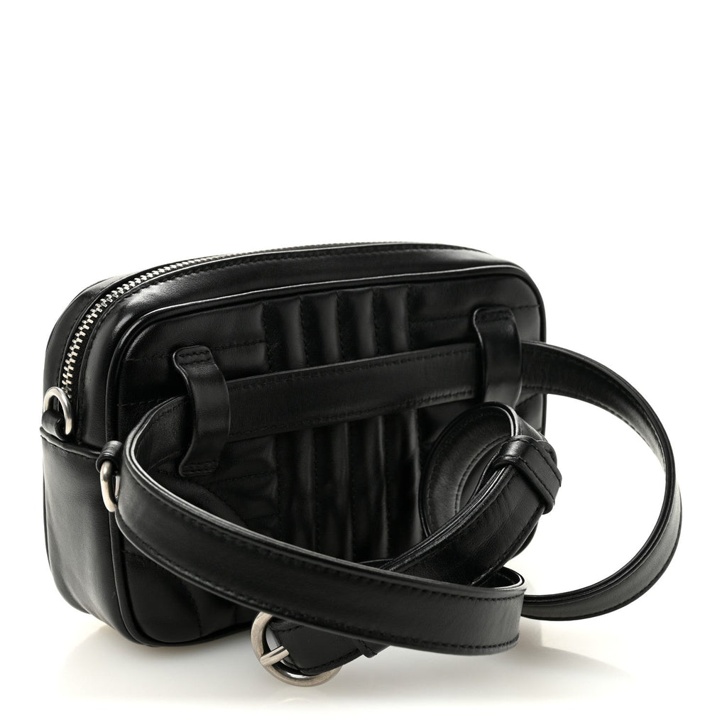 Soft Calfskin Impunture Diagramme Belt Bag Black