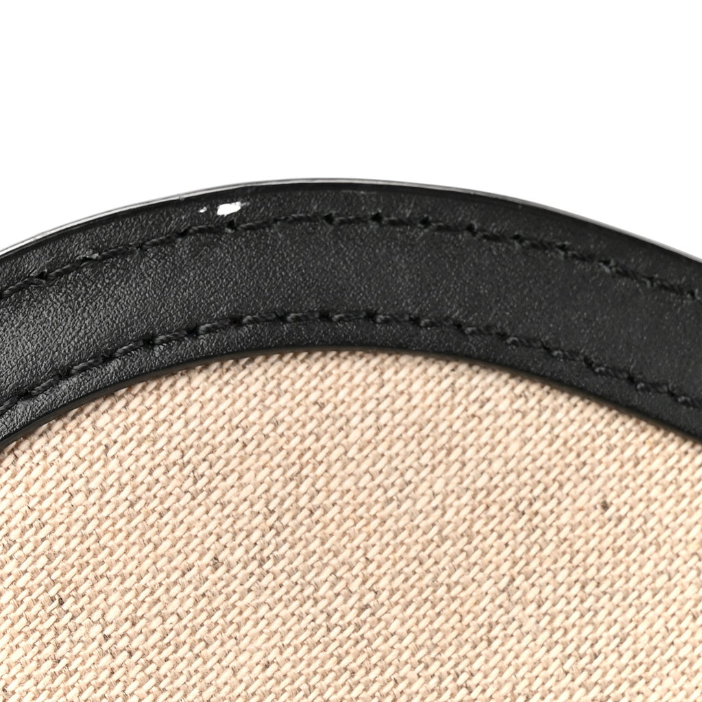 Calfskin Linen Small Travia Crossbody Black