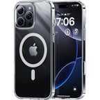 Entronix [Magnetic] Case Compatible with iPhone 16 Pro - [Hard Back] Slim Clear