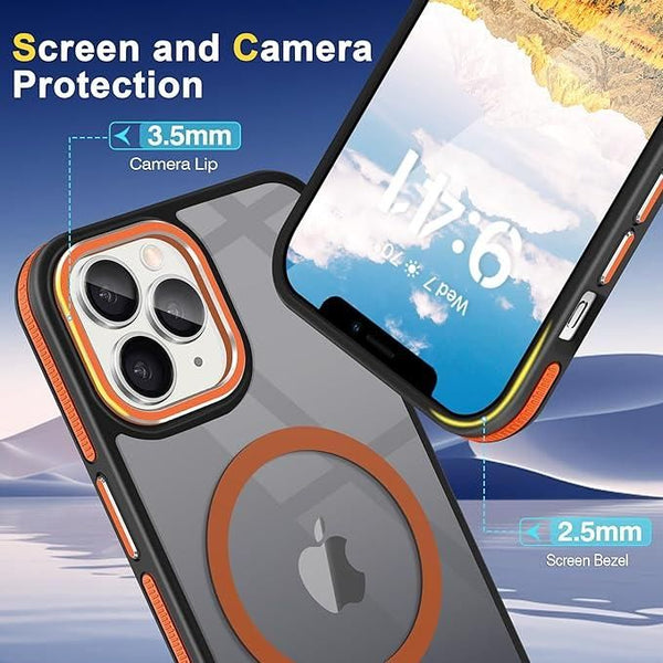 Entronix [Magnetic] Case Compatible with iPhone 16 Pro - Translucent Matte Back w/ Rugged Edges