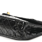 Distressed Patent Quilted 2.55 Reissue 226 Flap Black