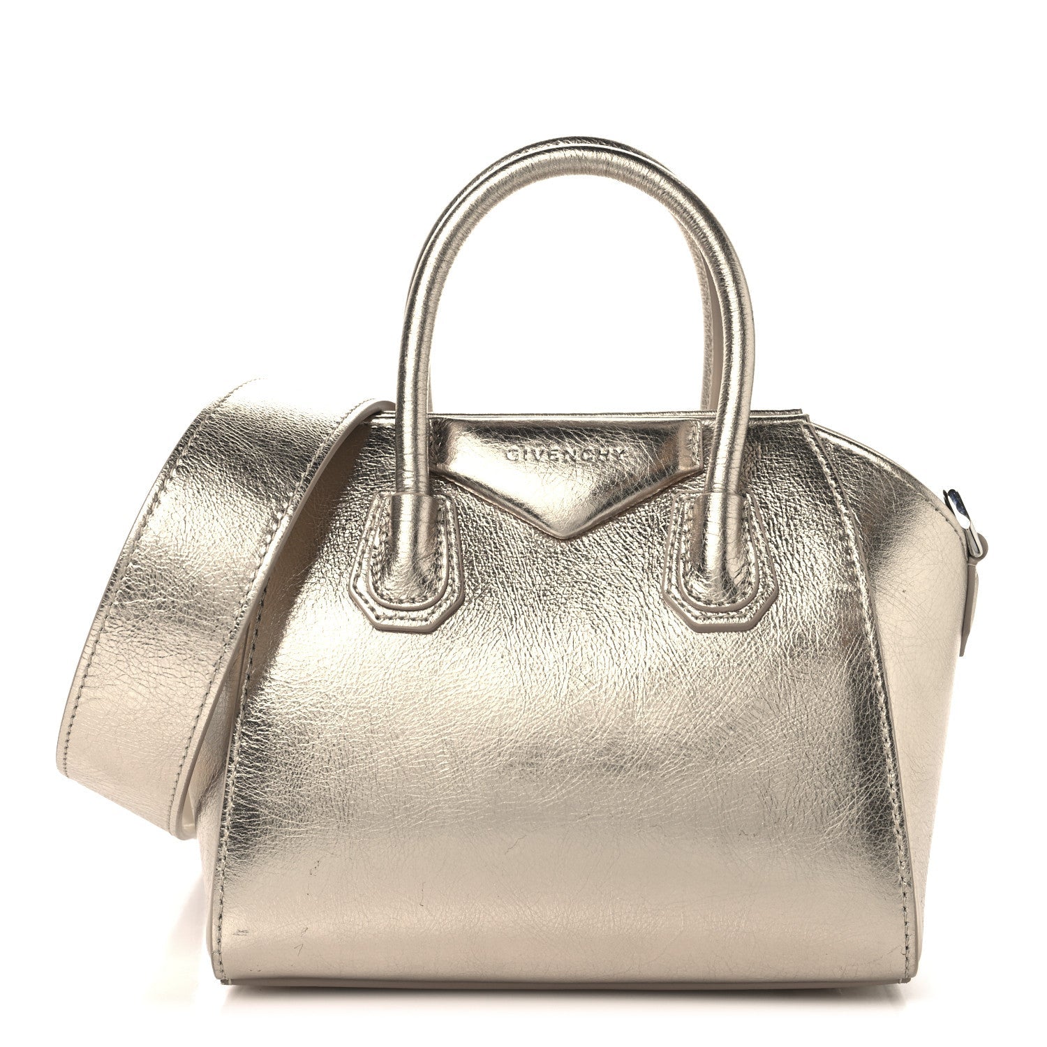 Laminated Lambskin Mini Antigona Gold