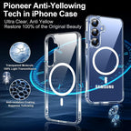 Entronix Bundle Compatible with Galaxy S25 - [Magnetic] Clear Case & 1 Clear Screen Protector