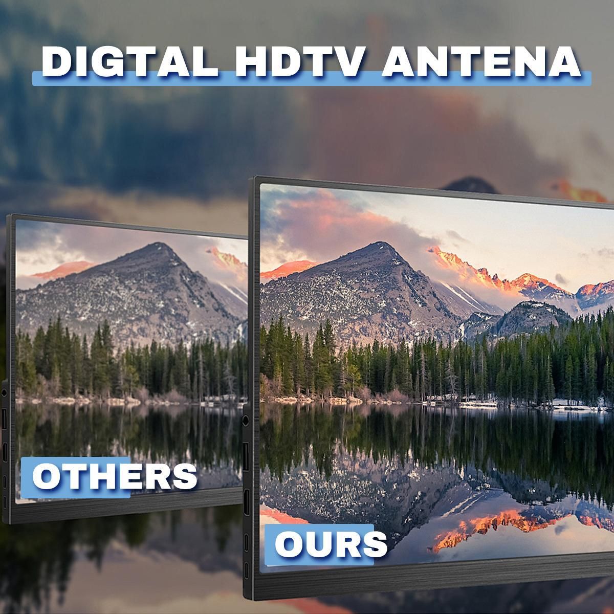 HDTV Antenna, Long Range Indoor/Outdoor Digital TV Antenna with Amplifier, Magnetic Base, 4K 1080p Support, Free Local Channels