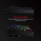 Redragon K582 SURARA RGB Mechanical Gaming Keyboard with 104 Linear Red Switches and Quiet Backlighting - Red Switch