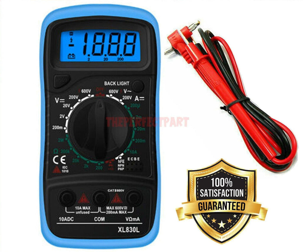 Digital Multimeter AC DC Voltmeter Ammeter Ohmmeter Volt Checker Meter XL830L USA