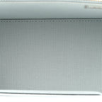 Lambskin Quilted Small Top Handle Vanity Case With Chain Light Blue
