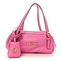Lambskin Tag Bowling Bag Pink