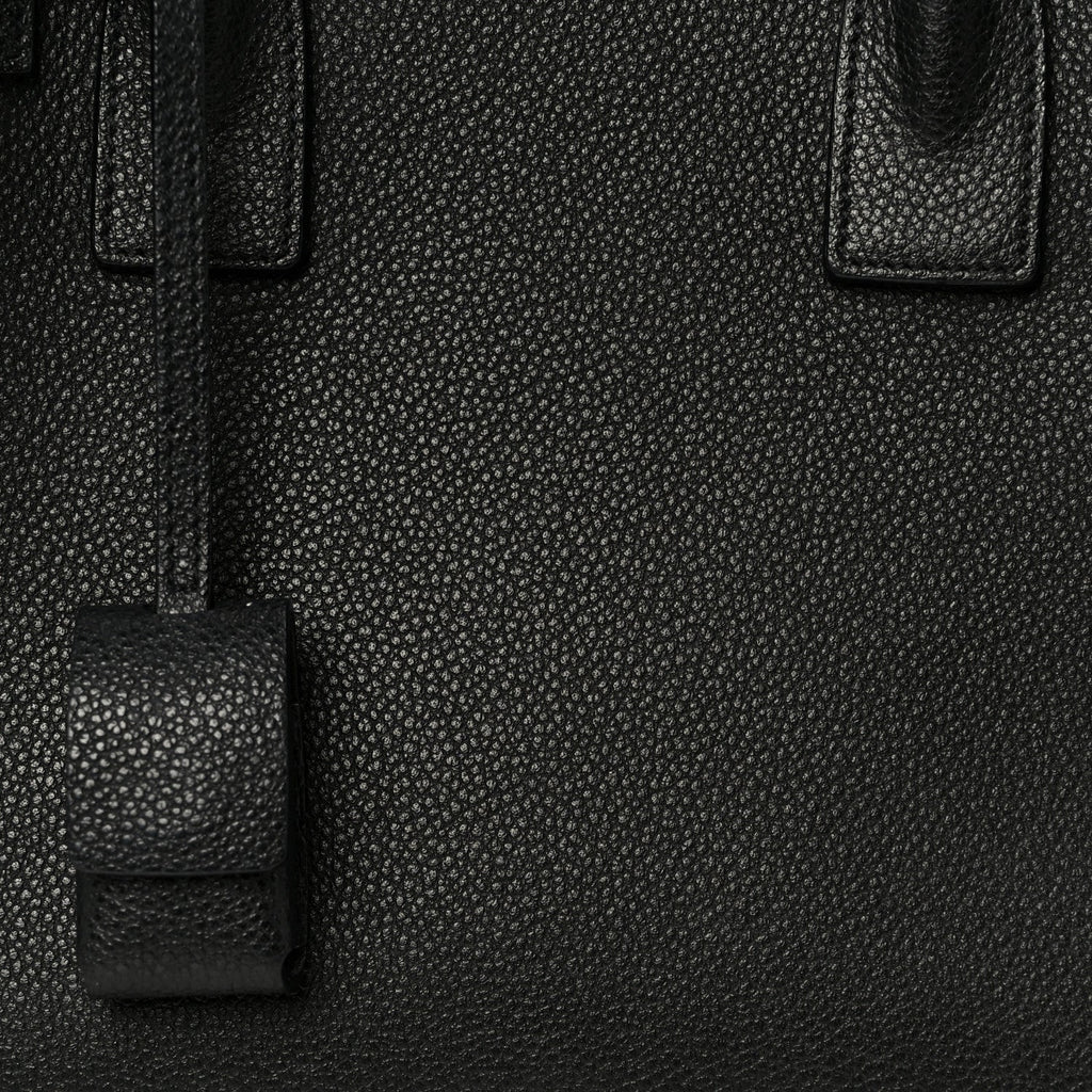 Grained Calfskin Small Sac De Jour Black