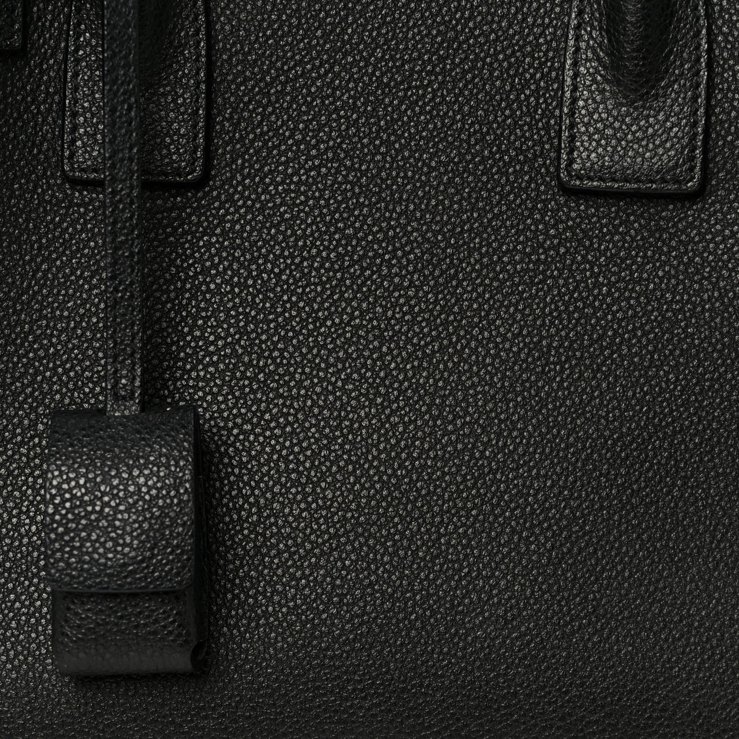 Grained Calfskin Small Sac De Jour Black