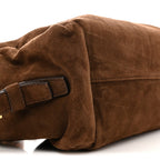 Suede Large Explore Shoulder Bag Cocoa Brown