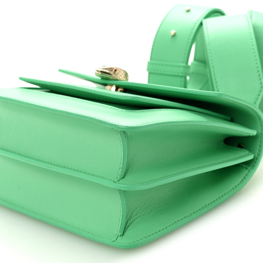 Calfskin Serpenti Forever Maxi Chain Crossbody Bag Green