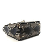 Snakeskin Small Lady Dior Bleu Multicolor