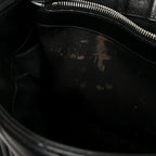 Calfskin Y Quilted Monogram Medium Loulou Chain Satchel Black