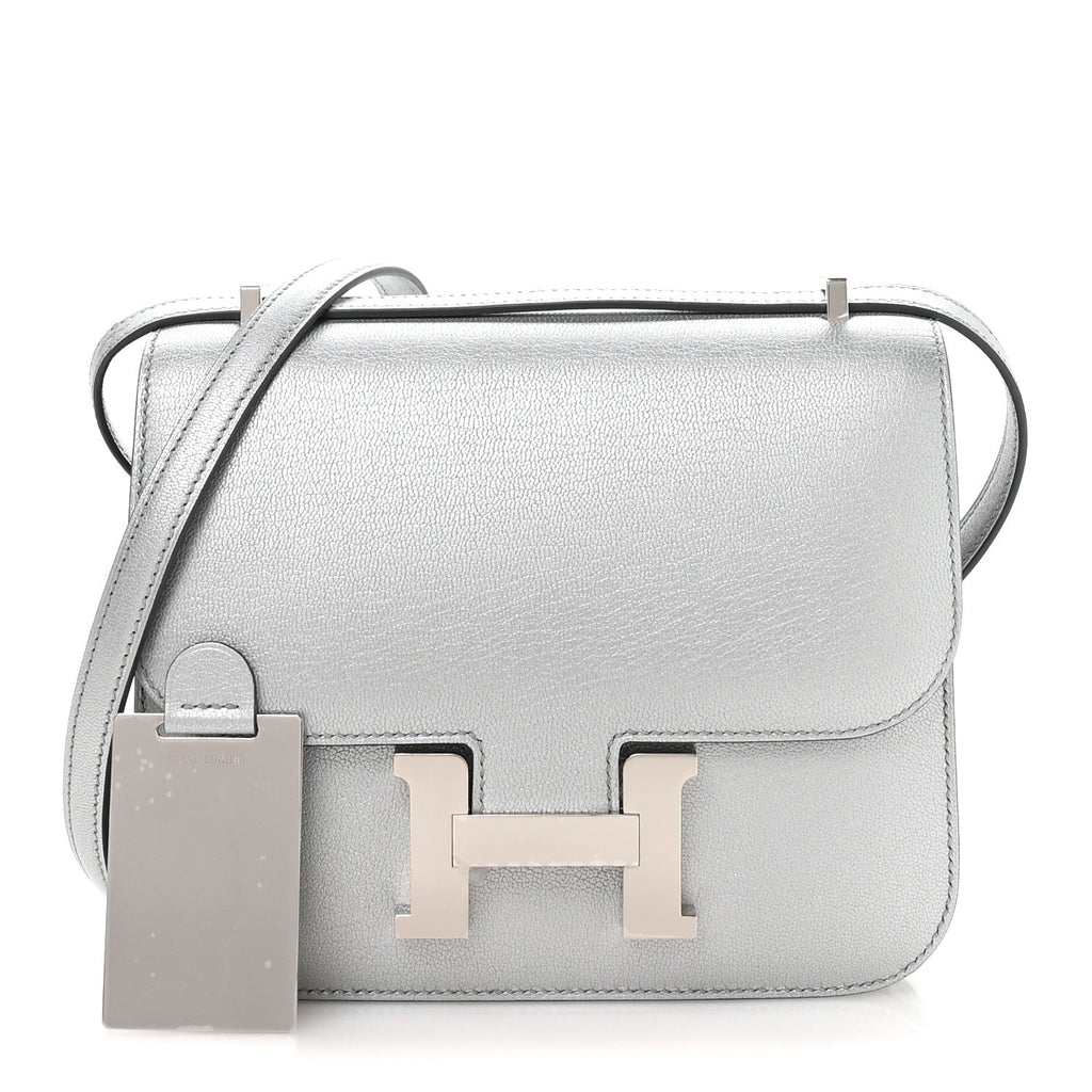 Metallic Chevre Chamkilight Constance 18 Argent