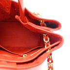 Nappa Intrecciato Small Andiamo With Chain Shoulder Bag Orange