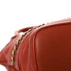 Calfskin Kira Convertible Bowler Bag Brick Red