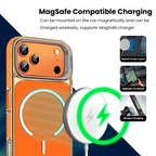Entronix [Magnetic] Case Compatible with iPhone 17 Pro Max � Color Back w/ Camera Frame Stand & Rubber Edges