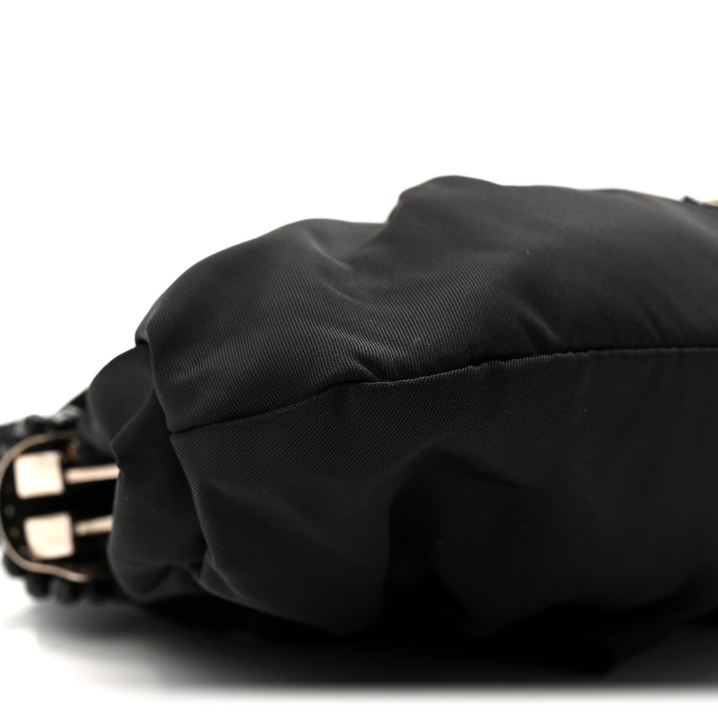 Tessuto Nylon Bead Evening Bag Black