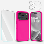 Entronix Bundle Compatible with iPhone 17 Pro Max - Liquid Silicone Case, 1 Clear Screen Protector & 1 Camera Lens Protector