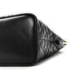 Calfskin Quilted ES Giant Travel Bag Black