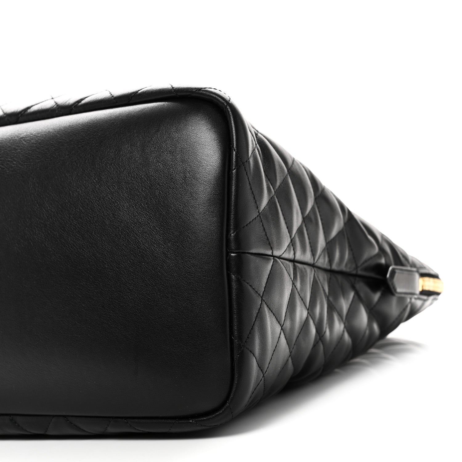 Calfskin Quilted ES Giant Travel Bag Black