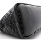 Calfskin Quilted ES Giant Travel Bag Black