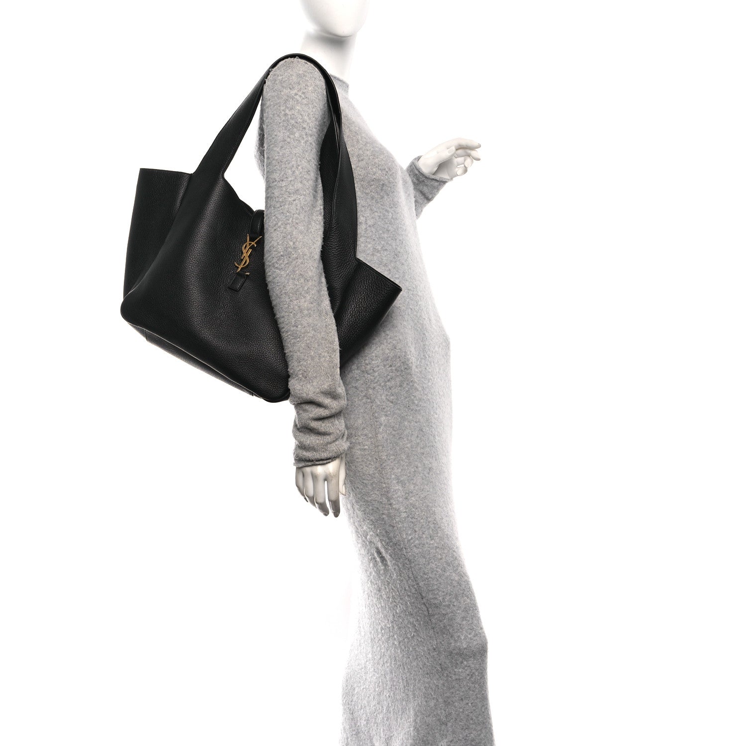 Grained Deerskin Bea Tote Black