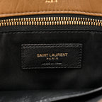 Grained Lambskin Monogram Large Niki Chain Satchel Dark Cork