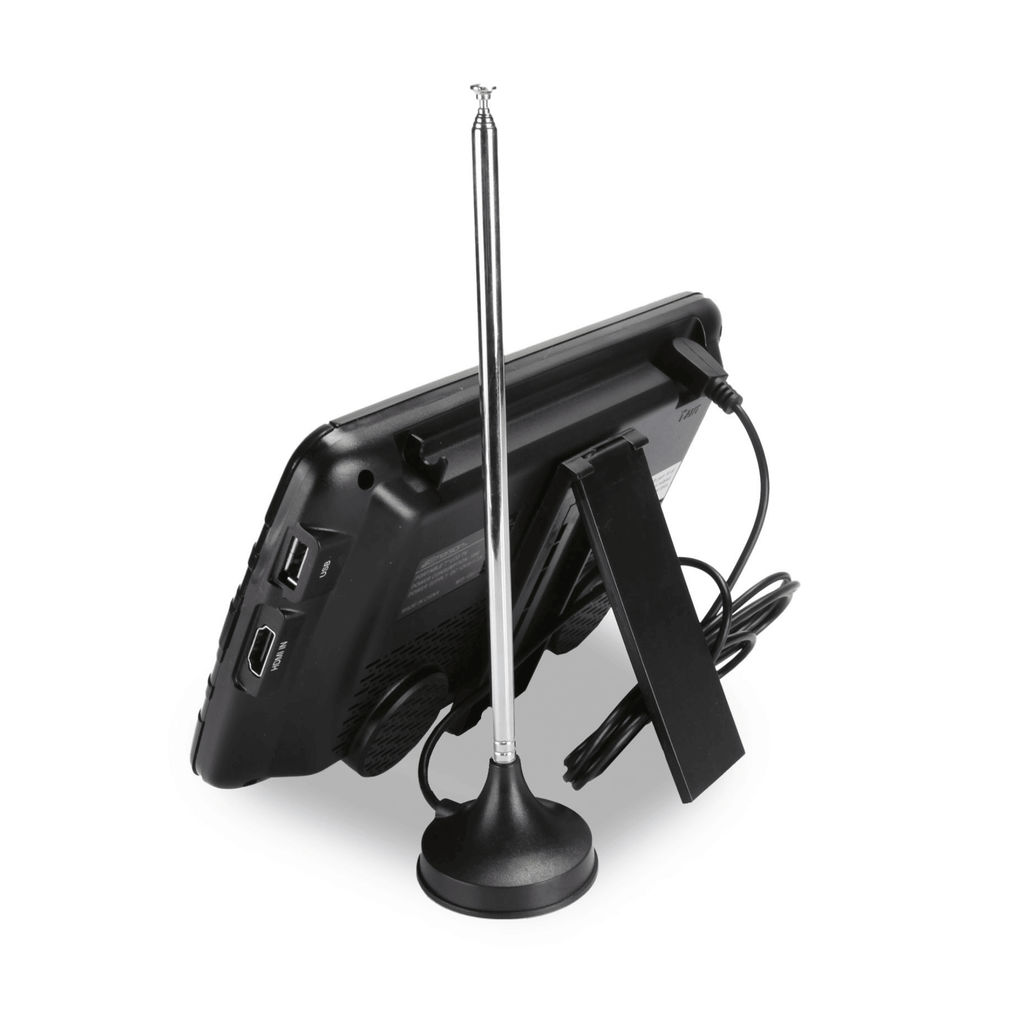 Portable 7" TV and Digital Multimedia Player with Built-In Battery and DC Car Cord