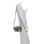 GG Supreme Monogram Web Mini Ophidia Shoulder Bag Brown
