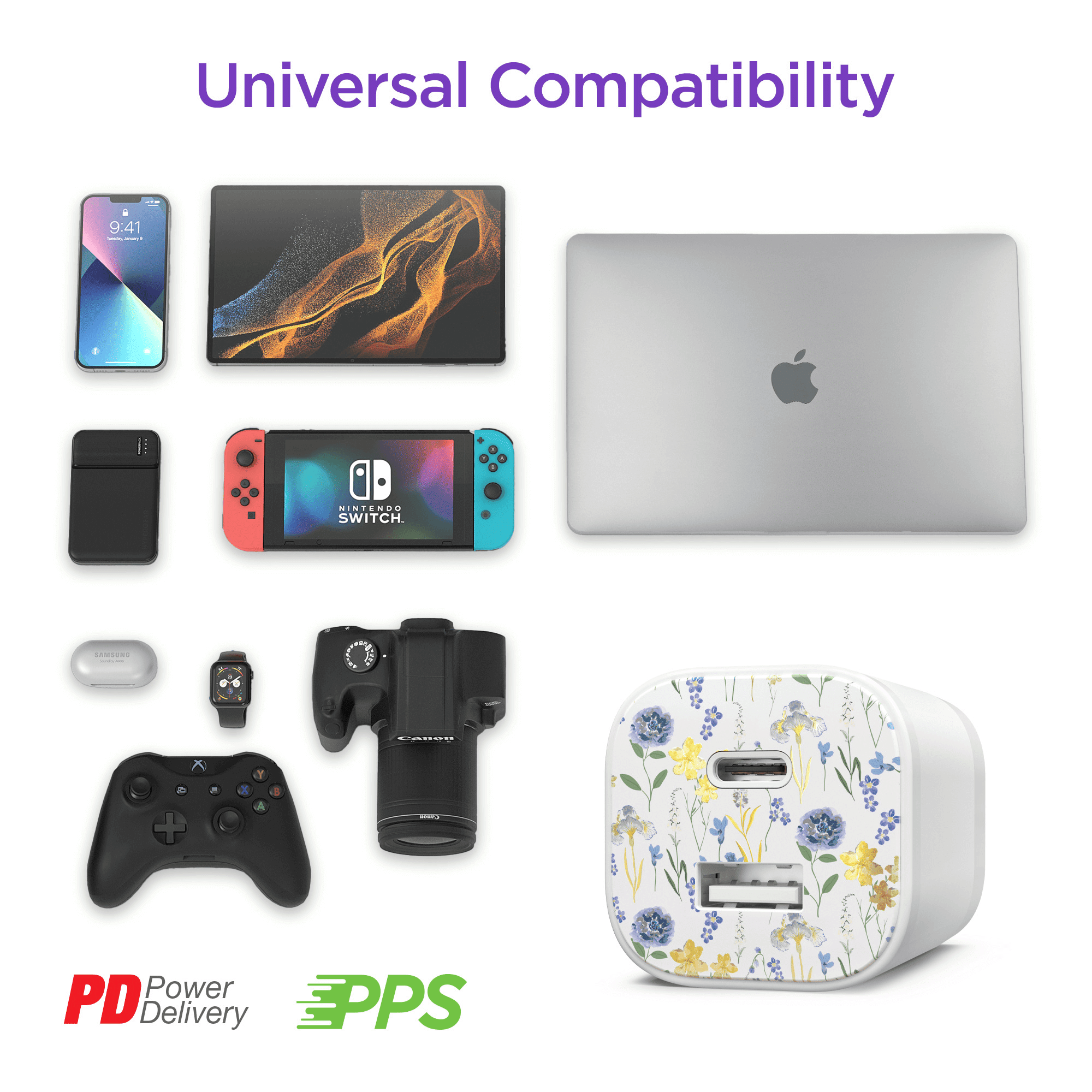 30W USB-C PD Charging Kit with Travel Pouch -Carbon Grey
