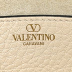 Soft Grainy Calfskin Alltime Shoulder Bag White