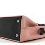 Soft Calfskin Embroidered Lockme Ever BB Rose Pink Snow White Black