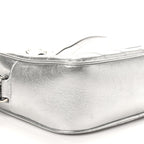 Metallic Sakai Be Green Calfskin Diagonal Stitched Small Blondie Shoulder Bag Silver